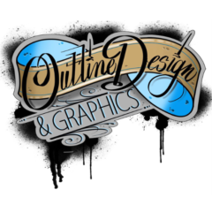 outline design sticker